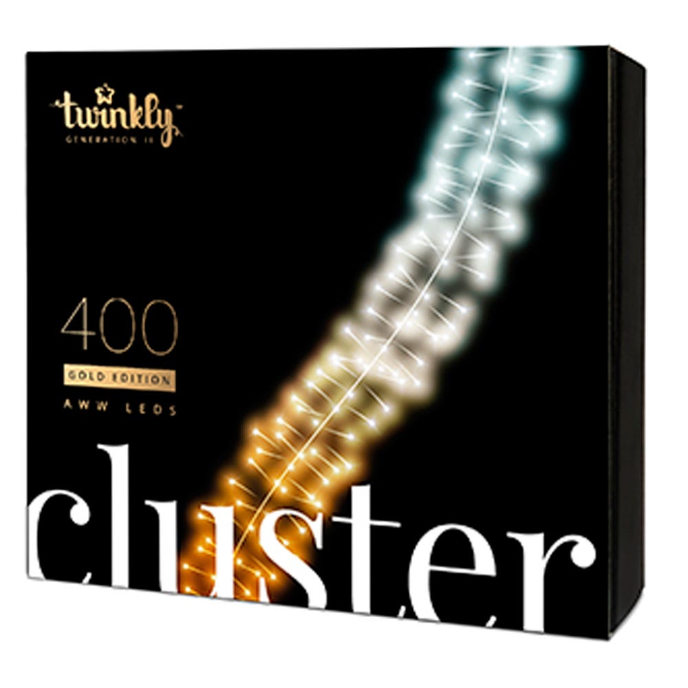 Kurt Adler 400-Light All-White LED Twinkling Cluster Garland Set TWC400GOP-BUS